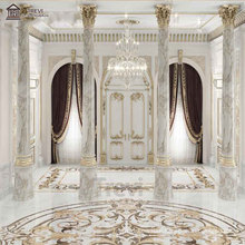 Luxurious Custom Indoor Garden Marble Statue Marble Column For Decorative